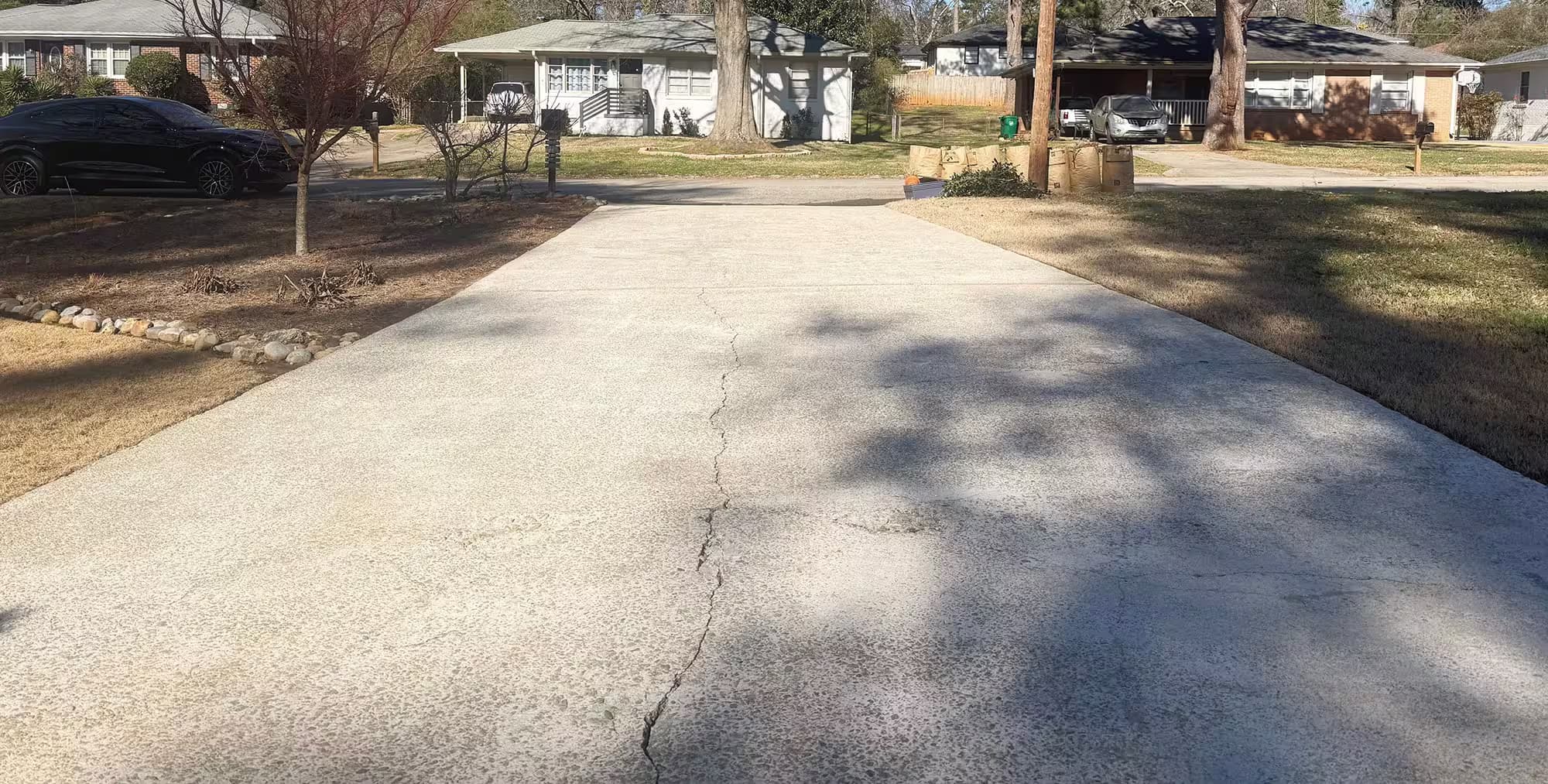 Driveway before and after — after