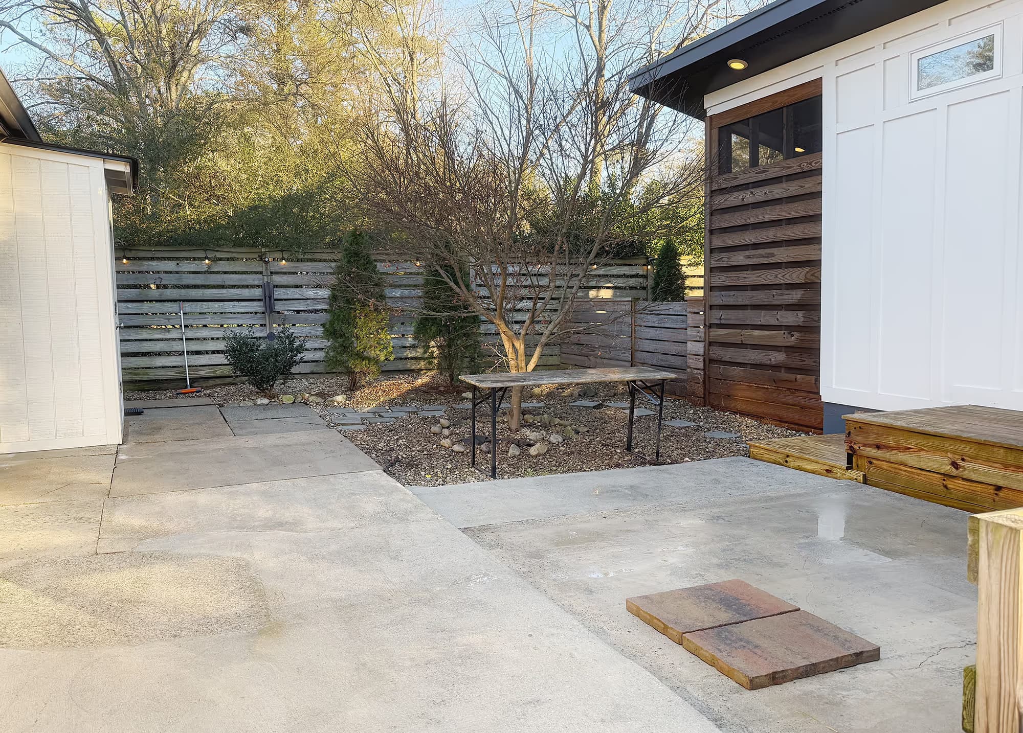 Patio before and after — after